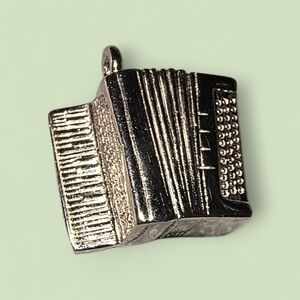Sterling Silver Accordian Charm Or Pendant